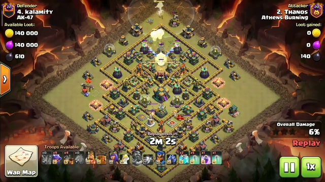 Epic Dragon Attacks In Clash Of Clans (Town Hall 14).