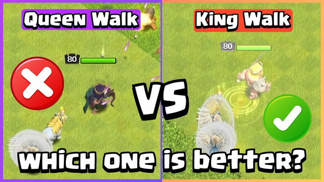King Walk VS Queen Walk | Clash of Clans