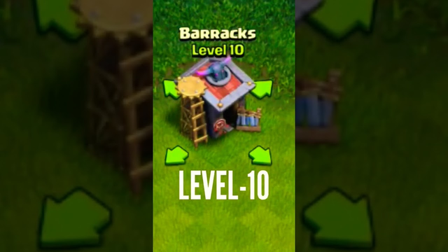 Barracks Level 1 to Max Level | Clash Of Clans | #shorts #clashofclans #coc #viral #level