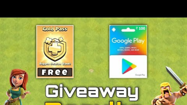 Goldpass and Redeem Code Giveaway results | Giveaway Results | July Goldpass winner - Clash of Clans