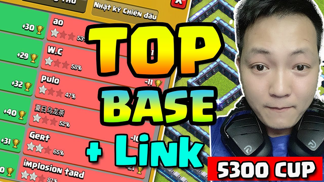 BASE TH14 TROLL CUP RANK 5000CUPS UP 6000 CUPS | CLASH OF CLANS
