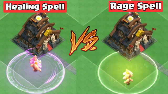 Healing Spell VS Rage Spell | Clan Capital ( Clash Of Clans )