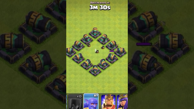 Deadly Cannon Base vs Max Dark Elixir Troops Clash of Clans #shorts