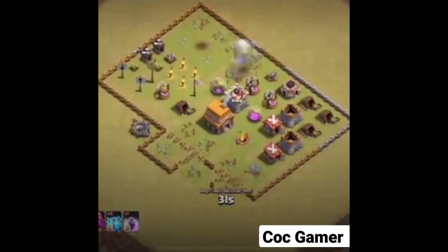 Electric spell vs th 6 bese destroyed in coc #shorts