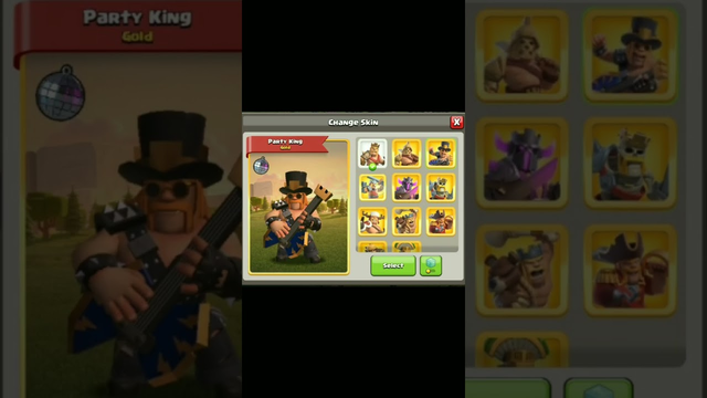 obtaining all king skins (clash of clans)/ upgrade/ new skins #free #new #ffshorts #nature #free