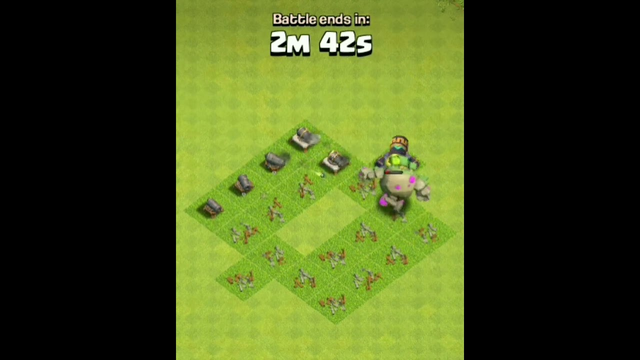 Mountain Golem VS All Level Canon : Clash of Clans ---- Golem Wins or not? #Shorts