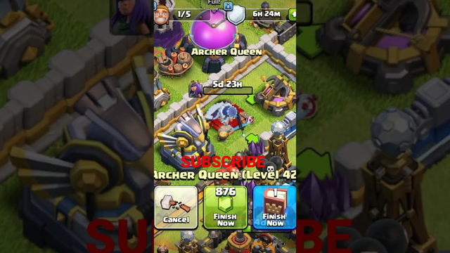 using the book of heroes archer queen upgraded Clash of Clans #trending #viralshorts #shorts