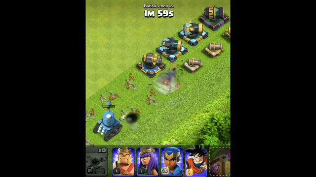 Max level Tank VS All level Cannons : Clash of Clans ---- Tank is Most Powerful army in Coc #Shorts