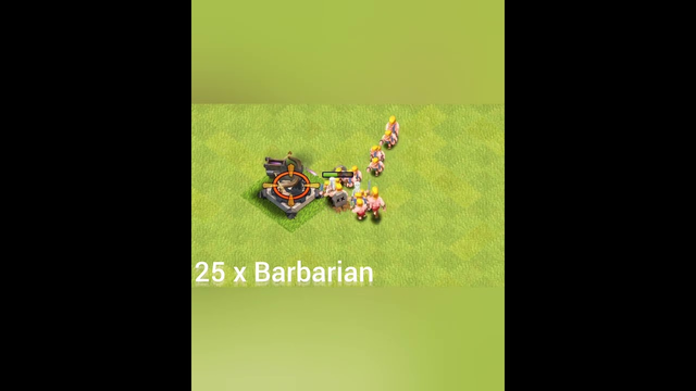 [ Level 1 X BOW vs Level 1 BARBARIAN ] CLASH OF CLANS X BOW VS BARBARIAN #COC Short Video