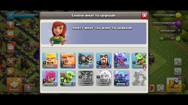 coc clash of clans lightning spell upgrade to level 7 ..reduce upgrading time by research spell #coc