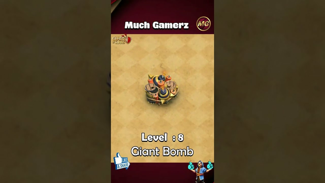 GIANT BOMB UPGRADING CLASH OF CLANS (COC) | MUCH GAMERZ #shorts #shortsvideo