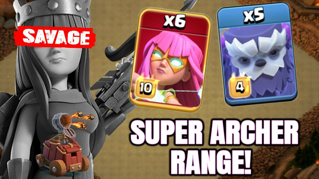 Super Archer Long Range with Yeti makes Amazing Combo! Th14 3 Stars Attack - Clash Of Clans