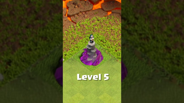 wizard Tower all levels| wizard Tower animation #clashofclans #shorts