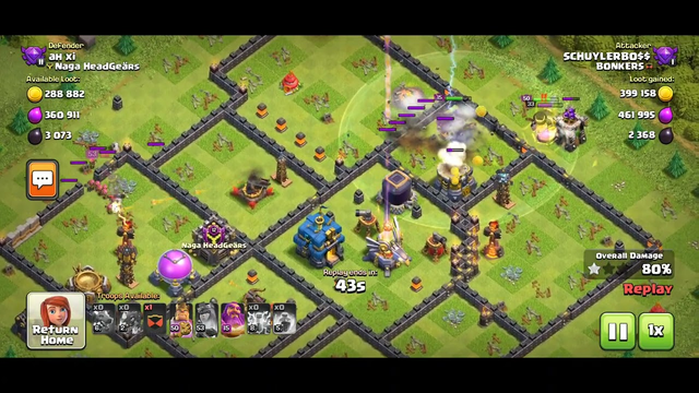 9X ELECTRO DRAGONS WITH LIGHTING SPELLS | HOME DEFENSE | CLASH OF CLANS