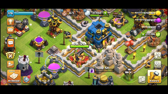 SATISFYING CLASH OF CLANS - UPGRADING X-BOW TO LEVEL 6 (HOW MUCH XP YOU GET?) SPEEDED UP