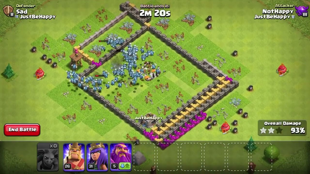 Attacking with just Minions in Clash of Clans