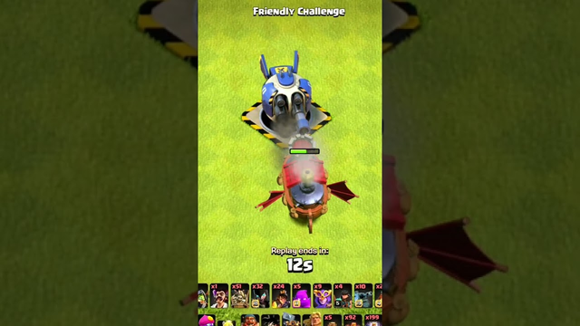 Deadly Boom Surprise Base VS Flying Fortress in COC!! #shorts