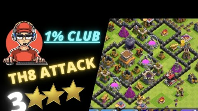TH8 Best Attack Strategy||Clash of Clans 3 Star Attack|| Clash of Clans best Attack||#clashofclans