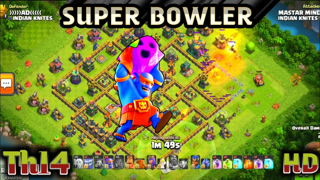 Clash Of Clans Super Bowler Attack Th14 | legend league | Pekka Electric Darg Witch NewLOON Minion