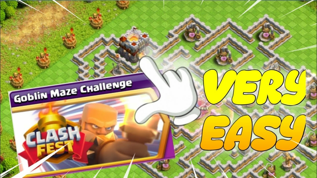 How To 3star Goblin Maze Challenge - Clash Of Clans