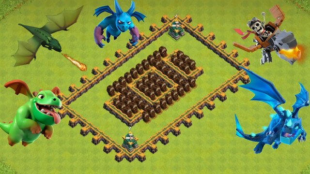 Flying Creatures vs Skeleton Traps | Clash of clans |