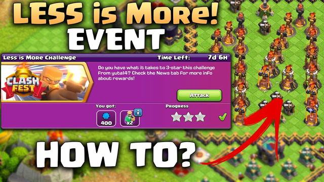 Easily 3 Star the Less is More Challenge ! Event 2 - Clash of Clans