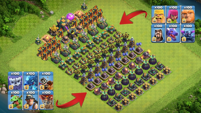 Impossible Base Formation vs Elixir Troops ( Part 1 ) | Clash of Clans