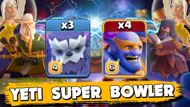 Yeti Super Bowler Attack Strategy With x5 Healer!! Clash of Clans - Best Th14 War Strategy 2022