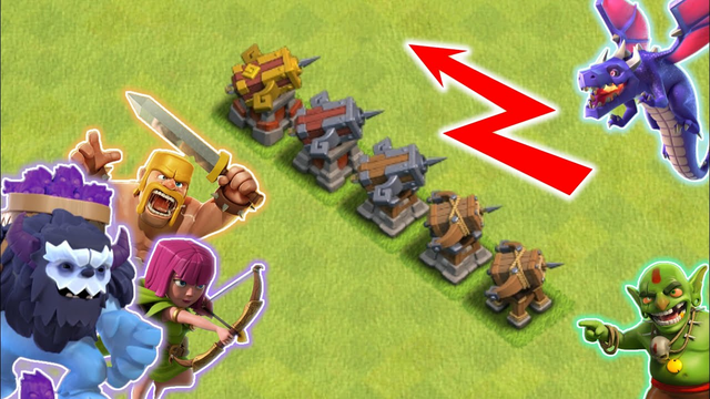 Every Level Spear Thrower vs Elixir Troops - Clash of Clans