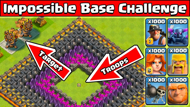 Impossible Base Challenge #1 with Rocket Launcher | Clash of Clans