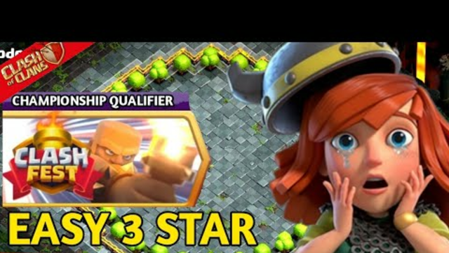 Easily 3 Star Championship Qualifier Challenge Clash of Clans ( New Update Coc ) Confirm Reward #coc