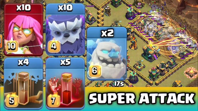 IT'S SUPER ATTACK??? TH14 Ground Attack Strategy | Clash of Clans