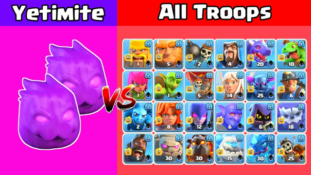 Yetimite Vs All Ground Troops | Clash of Clans |