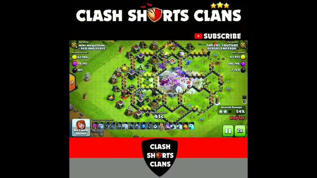 CLASH OF CLANS SHORTS - EASY 3 STARS WITH THIS TROOPS #103