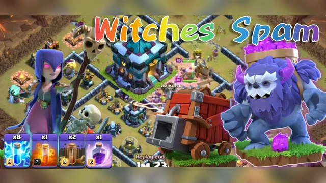 Witches ZapQuake Yeti Spam TH13 In Clash Of Clans | Best CWL Attacks Strategy