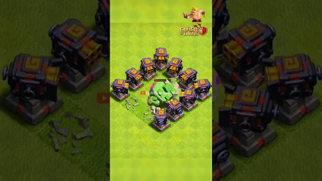 MOUNTAIN GOLEM vs DEADLY MULTI-CANONS(Clan Capital). | #clashofclans