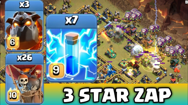 3 STAR WITH 5x ZAP 28x LOON 2x LAVA !!! TH14 Attack Strategy | Clash of Clans