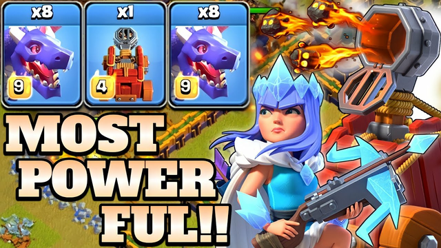 Most Powerful TH14 Queen Walk Dragon Attack Strategy!! Best Th14 Dragon Attacks - Clash of Clans