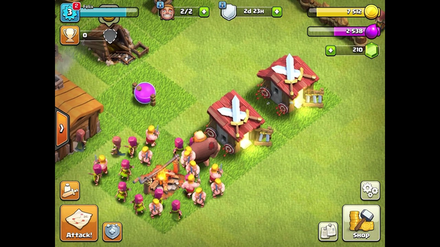 I unlocked  my first giant in clash of clans