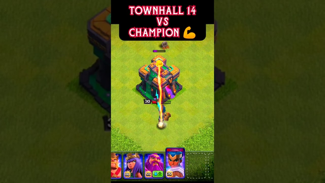 TOWNHALL 14 VS MAX CHAMPION || Unexpected Result #coc #cocshorts #shorts