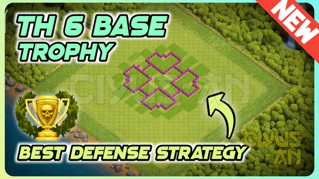 Clash of Clans Town Hall 6 Base Defense Strategy Terbaik | CoC TH6 Base Terkuat Design Layout Trophy
