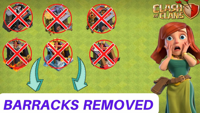 New Update - In Clash Of Clans Removed Extra Barracks