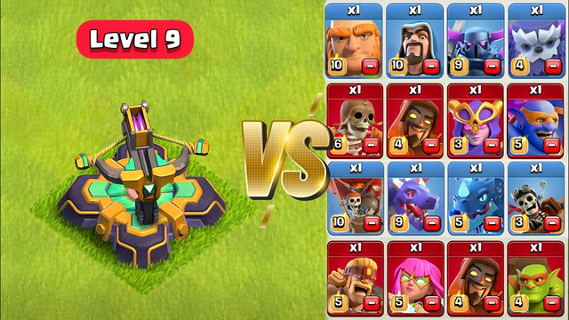 MAX X-BOW VS ALL MAX TROOPS(CLASH OF CLANS)