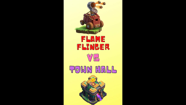 Flame Flinger VS Town Hall | Clash of clans