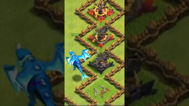 Electrodragon Vs All levels Of X-Bows Battle - Clash of clans #shorts #cocshorts