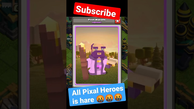 #coc all pixal heroes #2022 skin in #clashofclans for more #saifdada #thanks