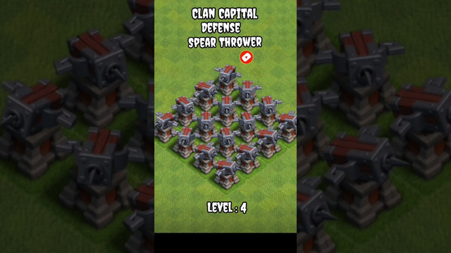 Spear Thrower Level 1 To Max - Clash Of Clans || (Clan Capital Defense)