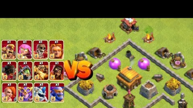 Max Town Hall 3 Vs All Super Troops | Clash of Clans