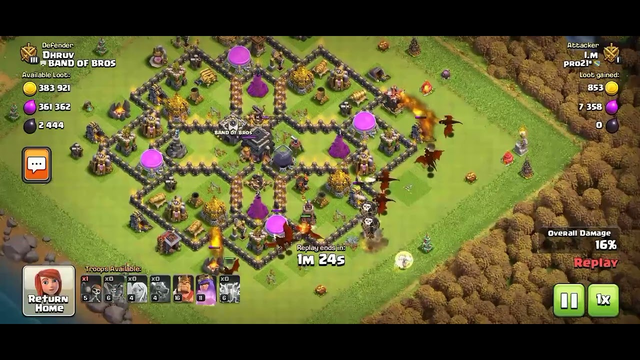 #clash of clans #coc #dragon attack #balloon #Archer queen #barbarin King #wall breaker