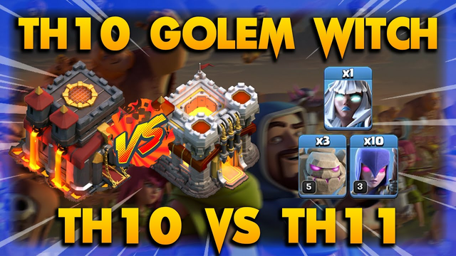 AFTER UPDATED !! TH10 GOLEM WITCH STRATEGY 2022 | Clash Of Clans